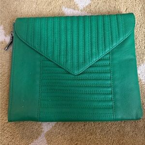 Green Leather Clutch
